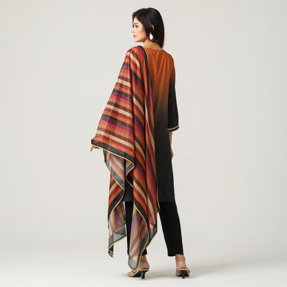 Women’s Blended Silk Printed Three Piece Set