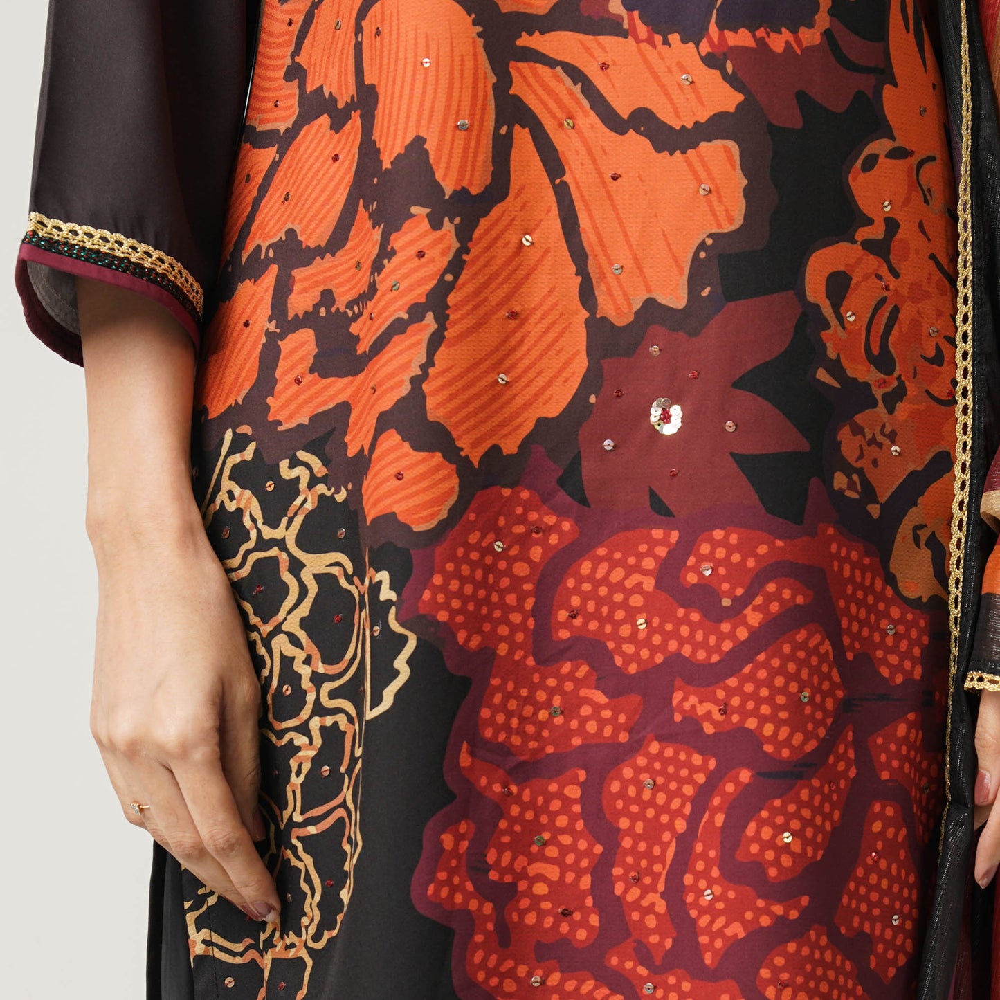 Women’s Blended Silk Printed Three Piece Set