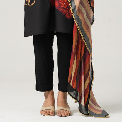 Women’s Blended Silk Printed Three Piece Set