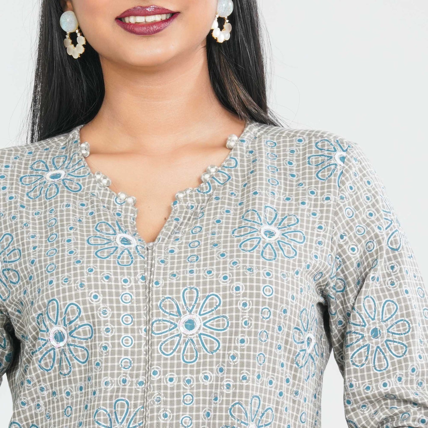 Women’s Sage Green Three Pieces Ethnic Set