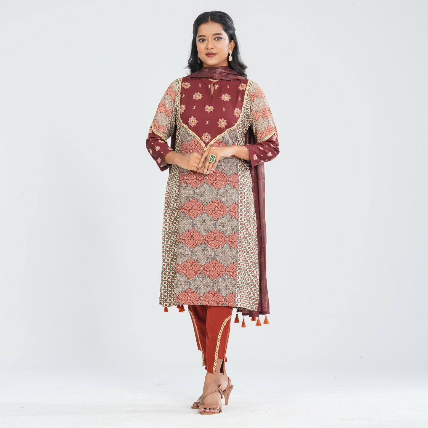 Women's Blended Silk Three Piece Set