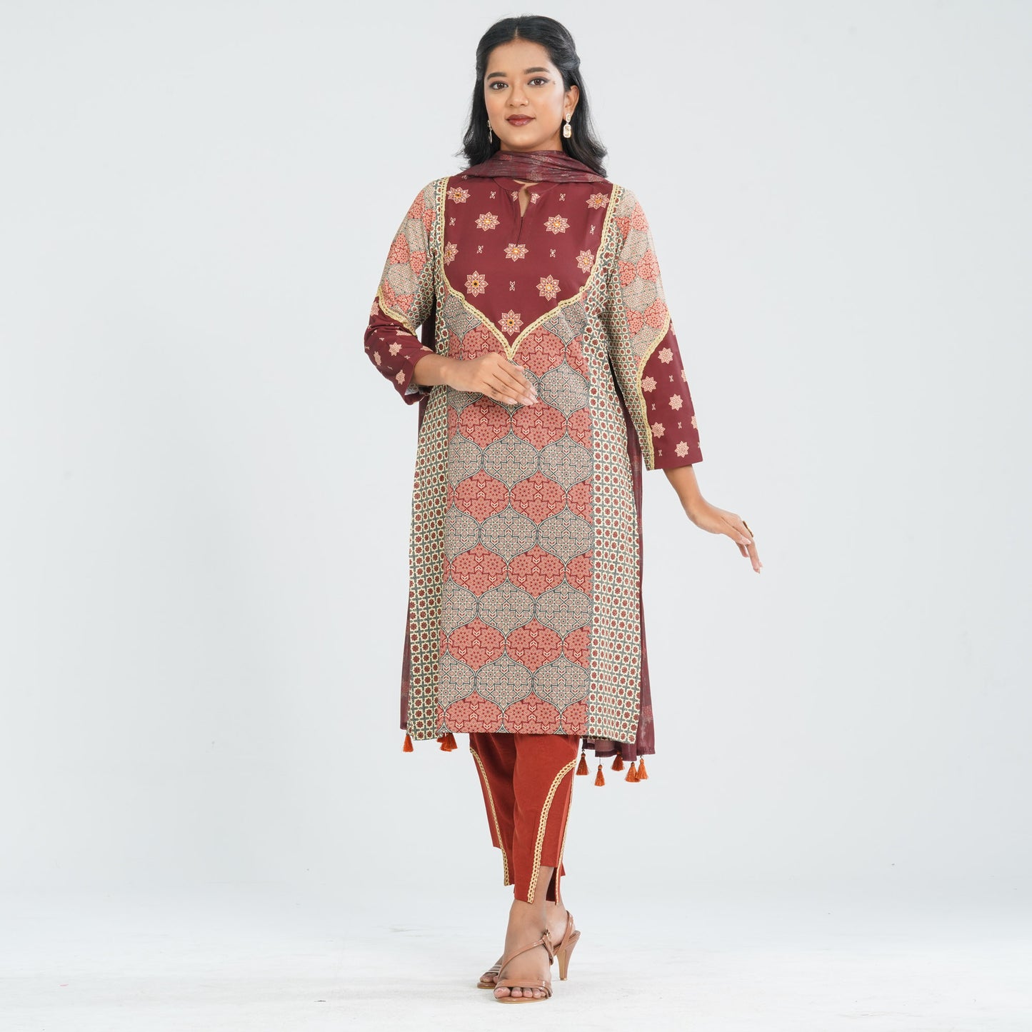 Women's Blended Silk Three Piece Set