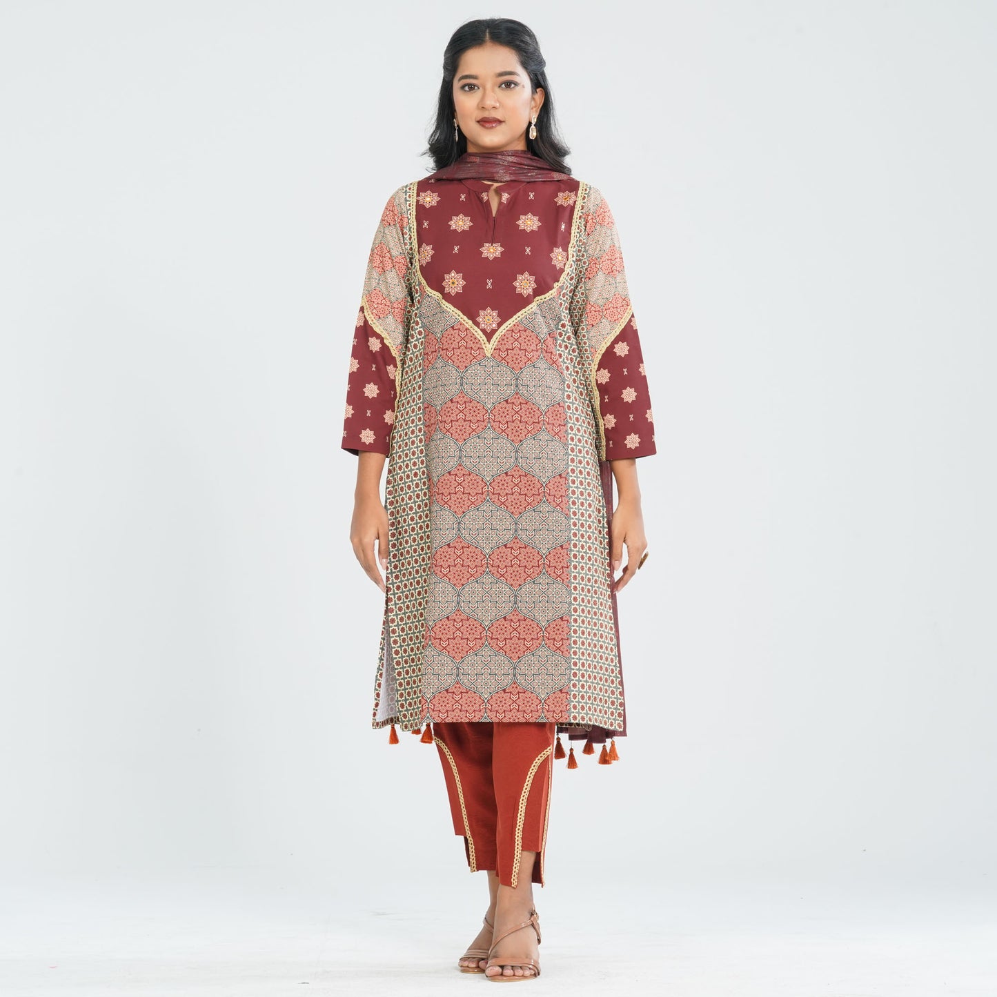 Women's Blended Silk Three Piece Set