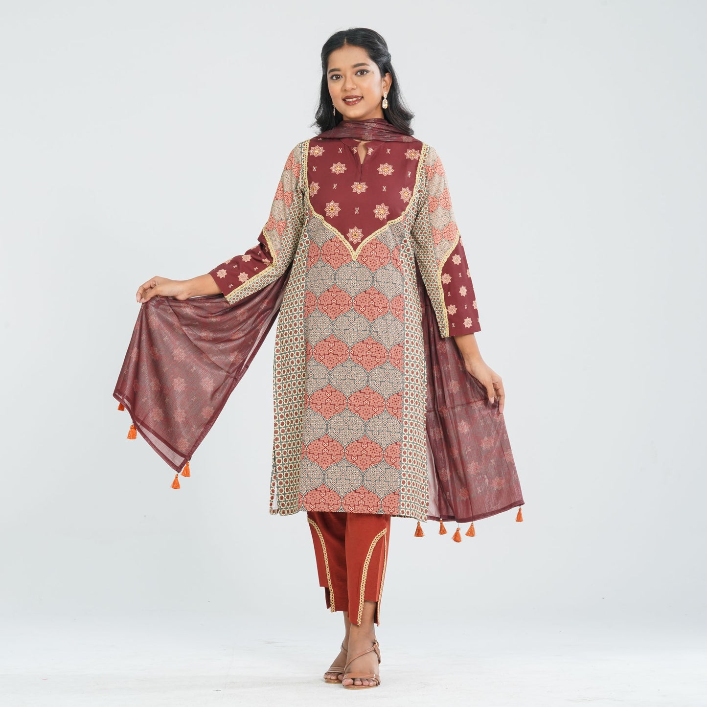 Women's Blended Silk Three Piece Set