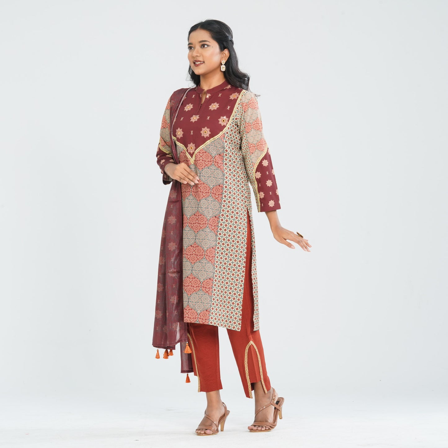 Women's Blended Silk Three Piece Set