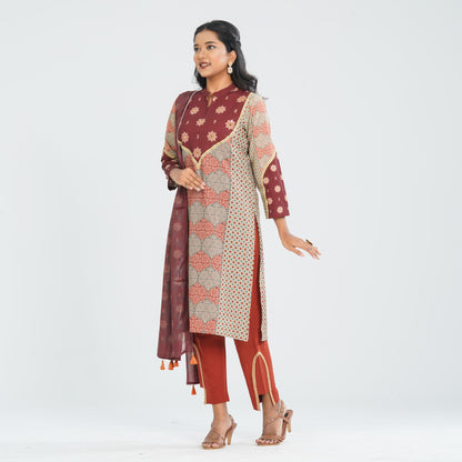 Women's Blended Silk Three Piece Set