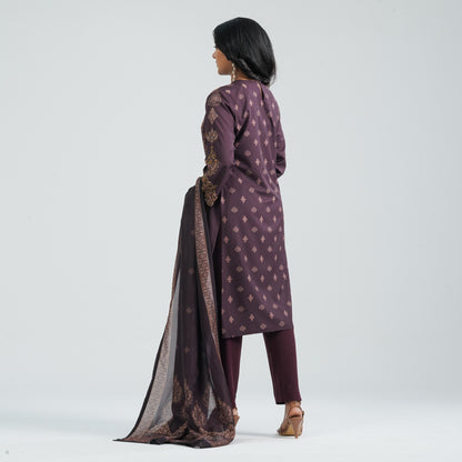 Women's Burgundy Three Piece Set