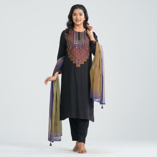 Women's Mix Blended Three Piece Set