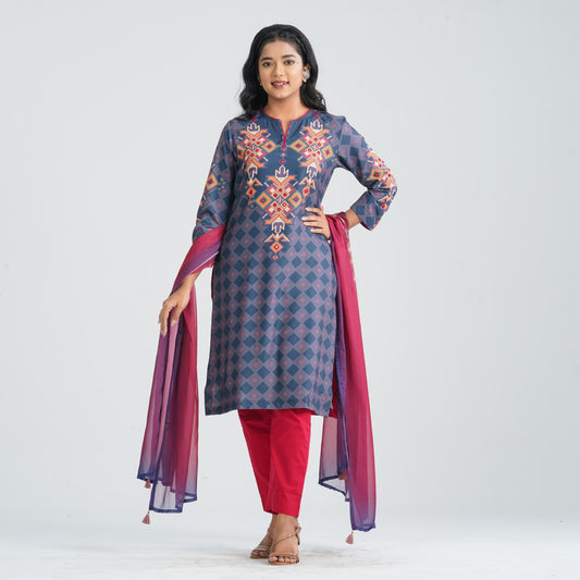 Women's Blended Silk Three Piece Set