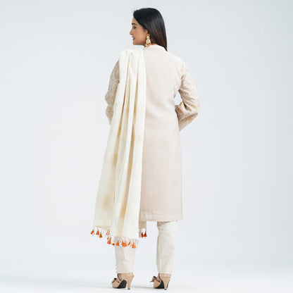 Women’s Beige Silk Three Piece Set