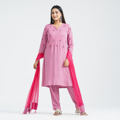 Women’s Floral Viscose Three Piece Set