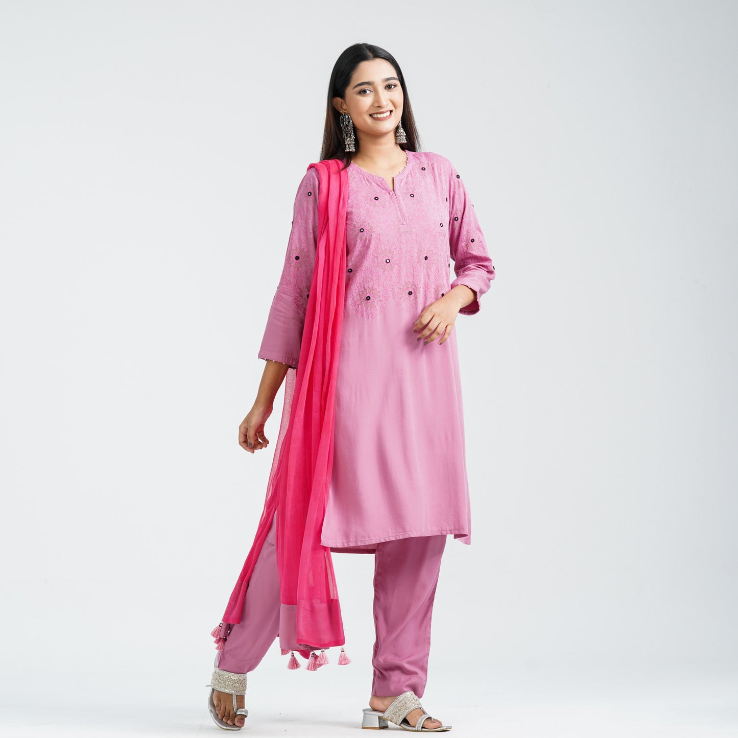 Women’s Floral Viscose Three Piece Set