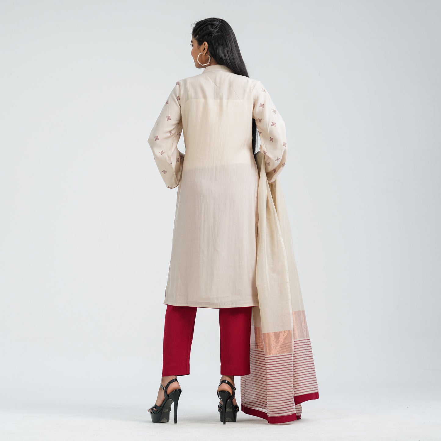 Women’s Silk Embroidery Three Piece Set