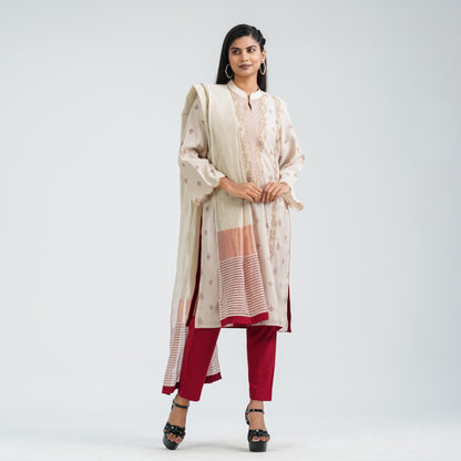 Women’s Silk Embroidery Three Piece Set