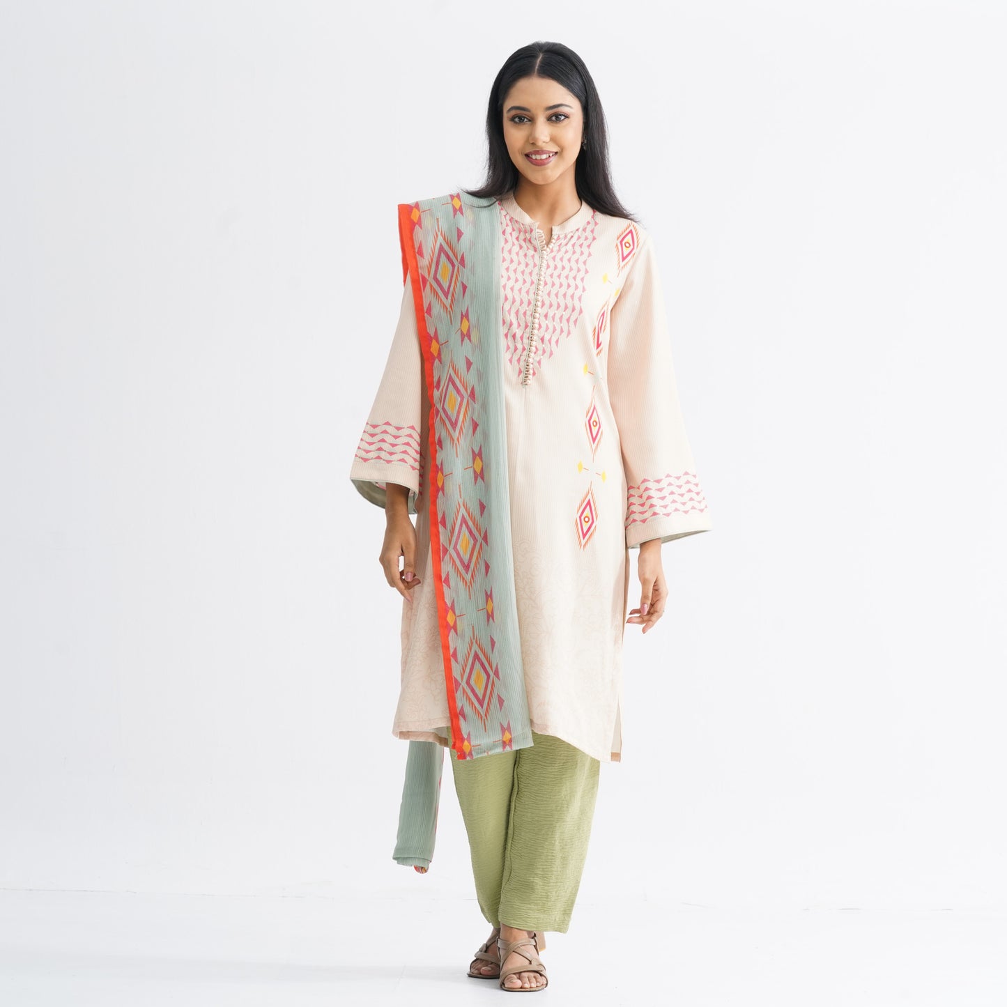 Women’s Beige Three-Piece Set