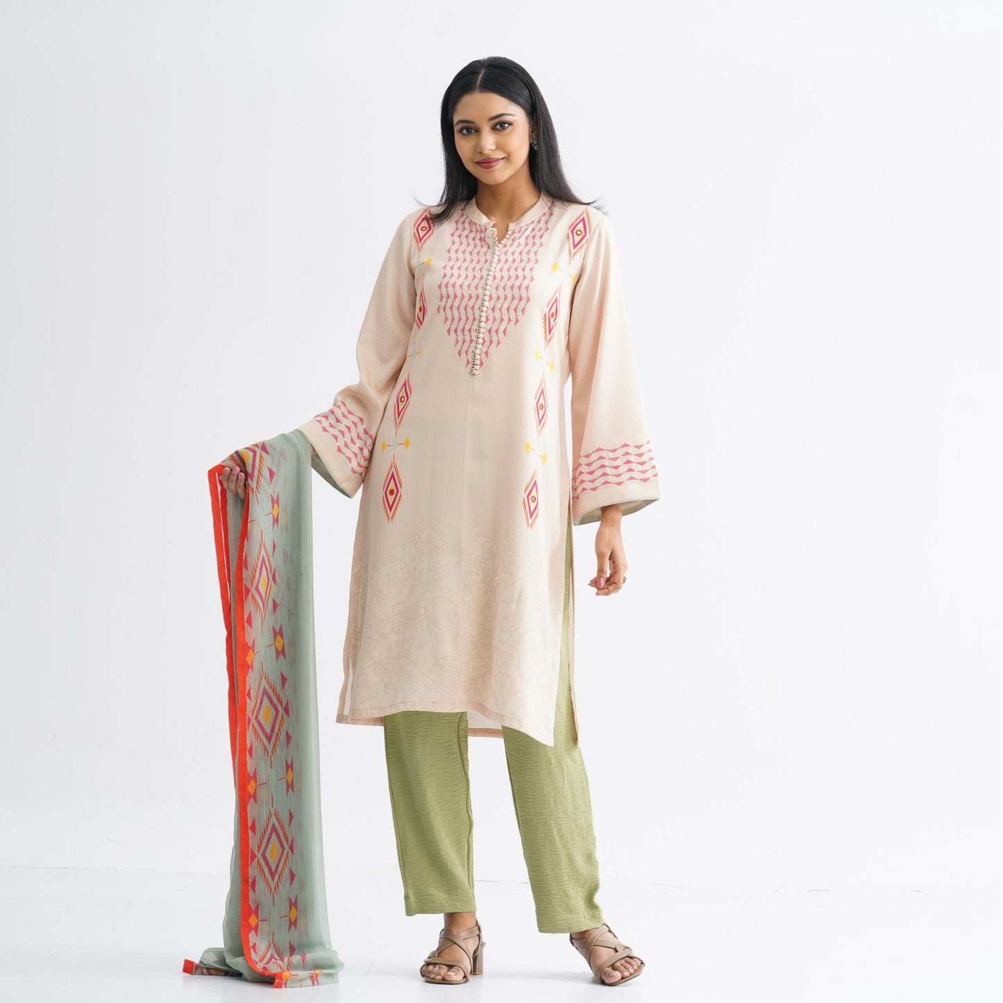 Women’s Beige Three-Piece Set