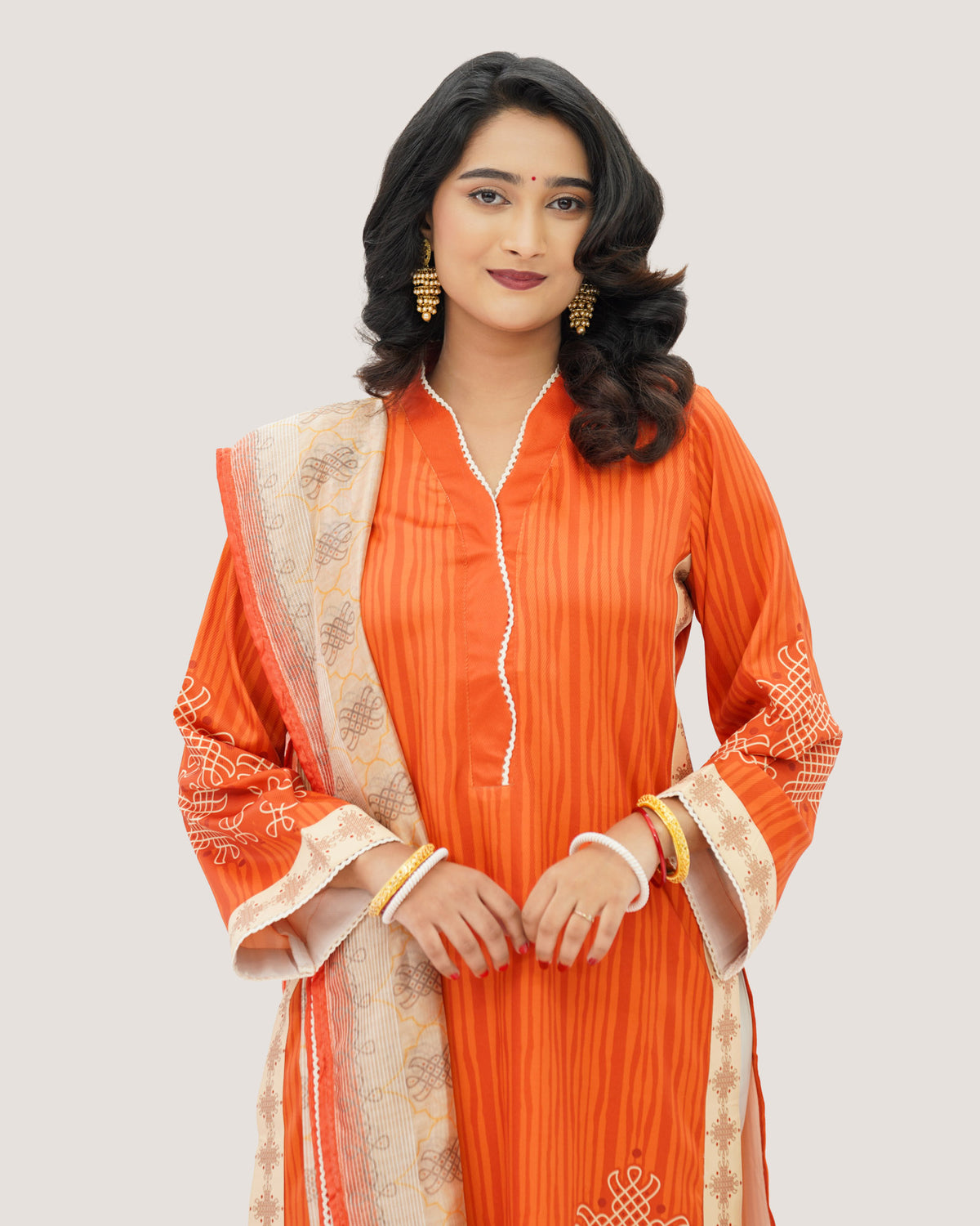 Womens Orange 3-Piece Set
