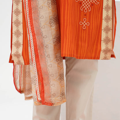 Womens Orange 3-Piece Set