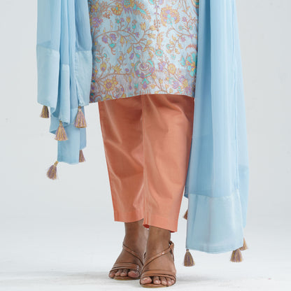 Women's Sky Blue Three Piece Set