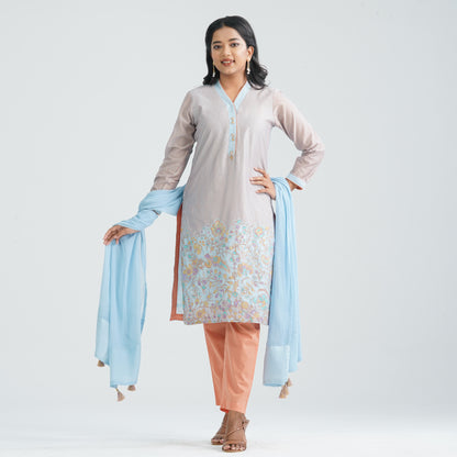 Women's Sky Blue Three Piece Set