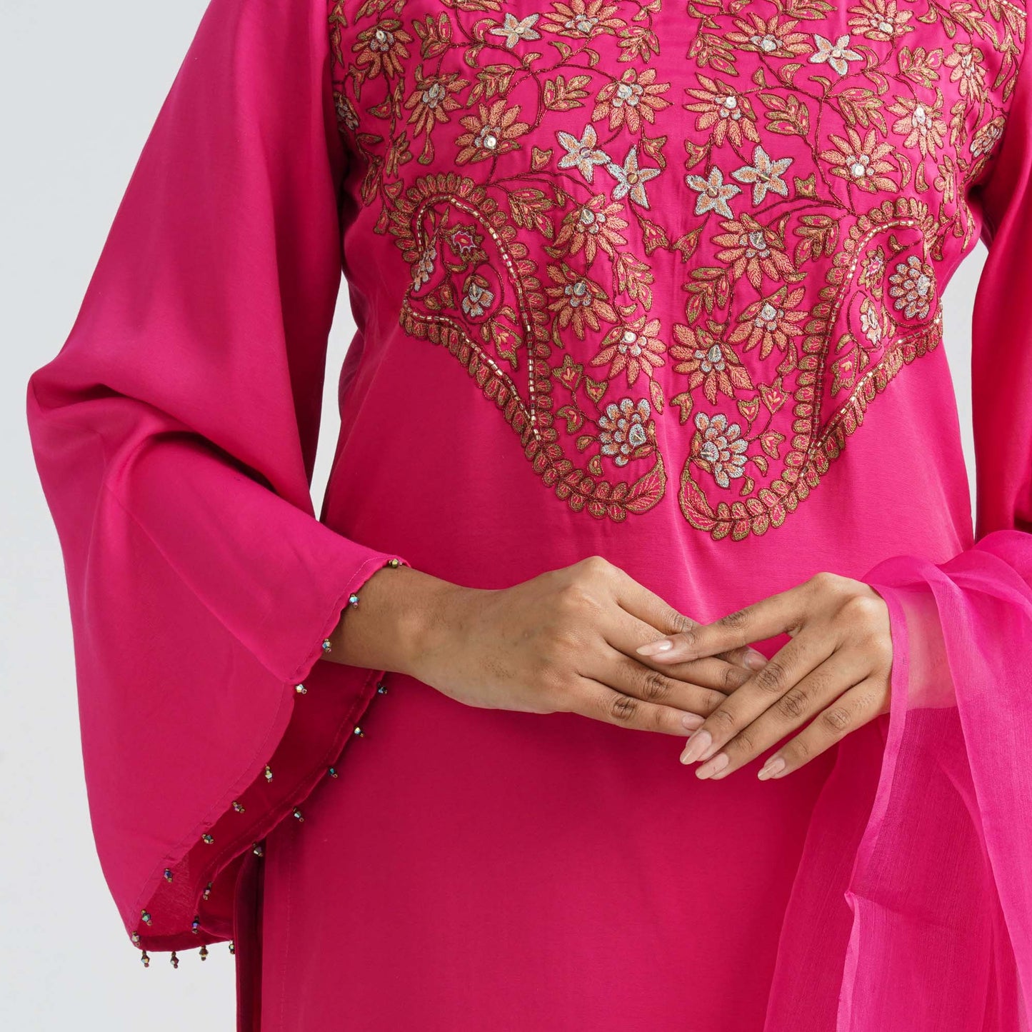 Women Hot Pink Three Piece Set