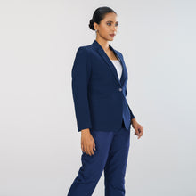 Load image into Gallery viewer, Womens Navy Slim Fit Blazer
