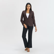 Load image into Gallery viewer, Womens Coffee Slim Fit Blazer
