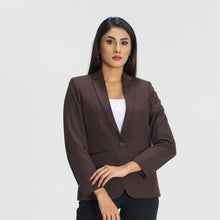 Load image into Gallery viewer, Womens Coffee Slim Fit Blazer
