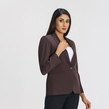 Load image into Gallery viewer, Womens Coffee Slim Fit Blazer
