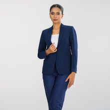 Load image into Gallery viewer, Womens Navy Slim Fit Blazer
