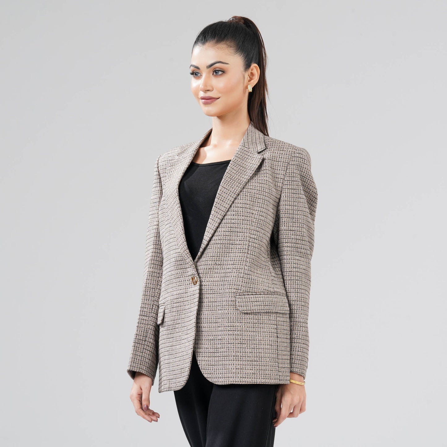 Women Dark Beige Blazer
