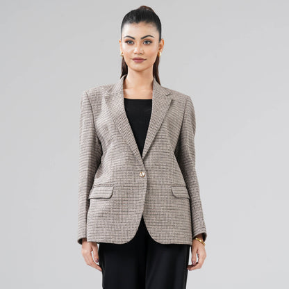 Women Dark Beige Blazer