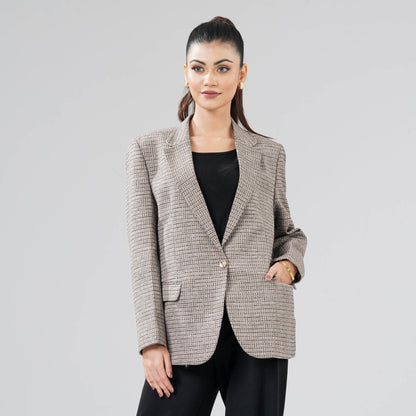 Women Dark Beige Blazer