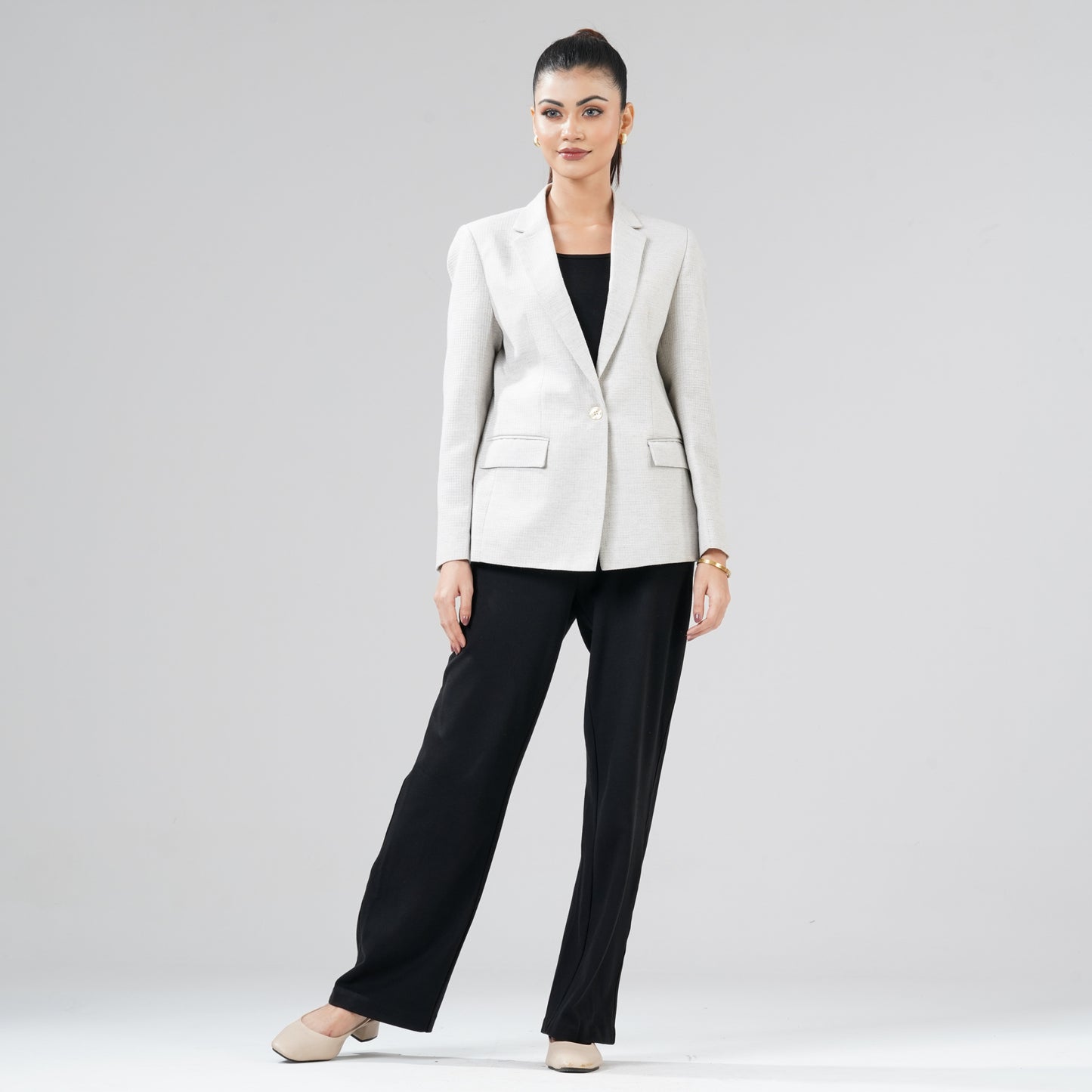 Womens Dark Beige Blazer