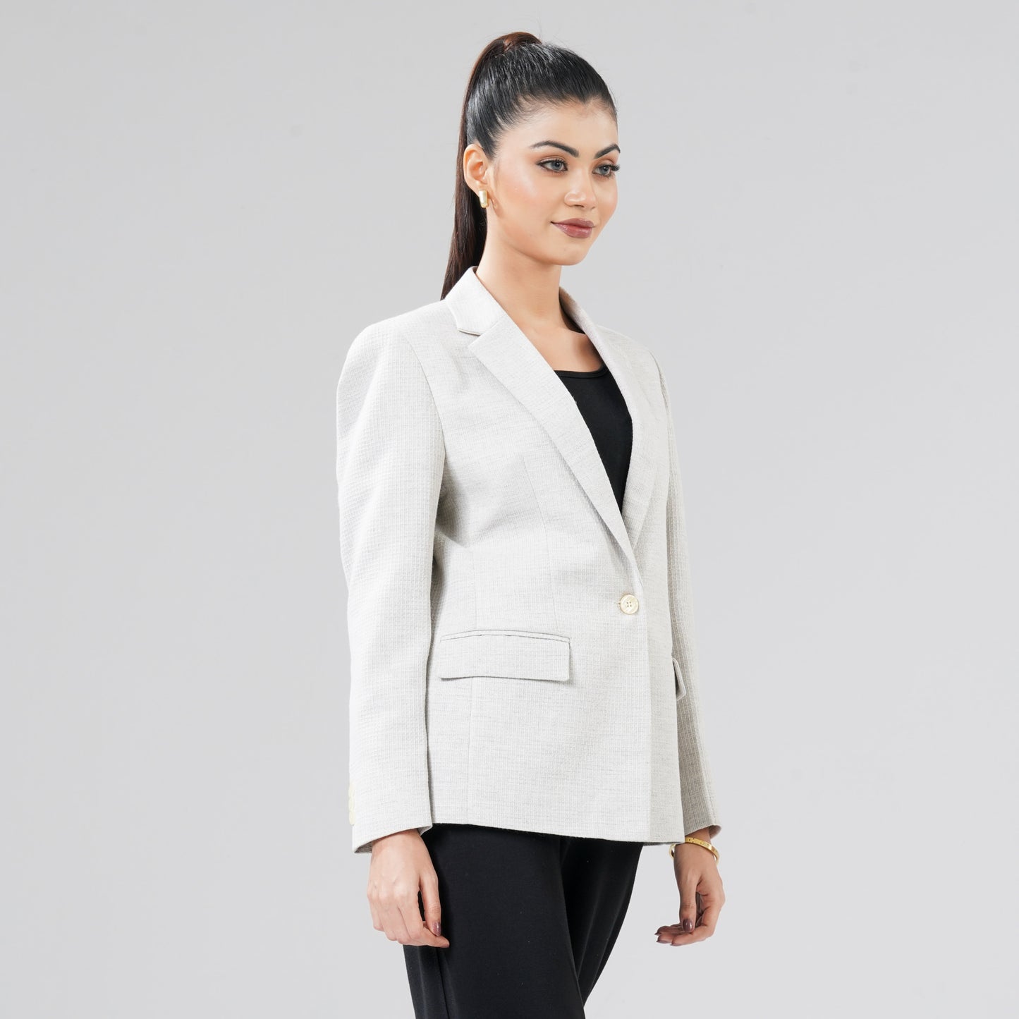 Womens Dark Beige Blazer