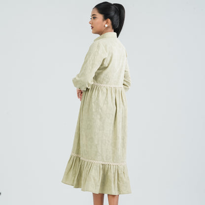 Women's Cotton Olive Dress