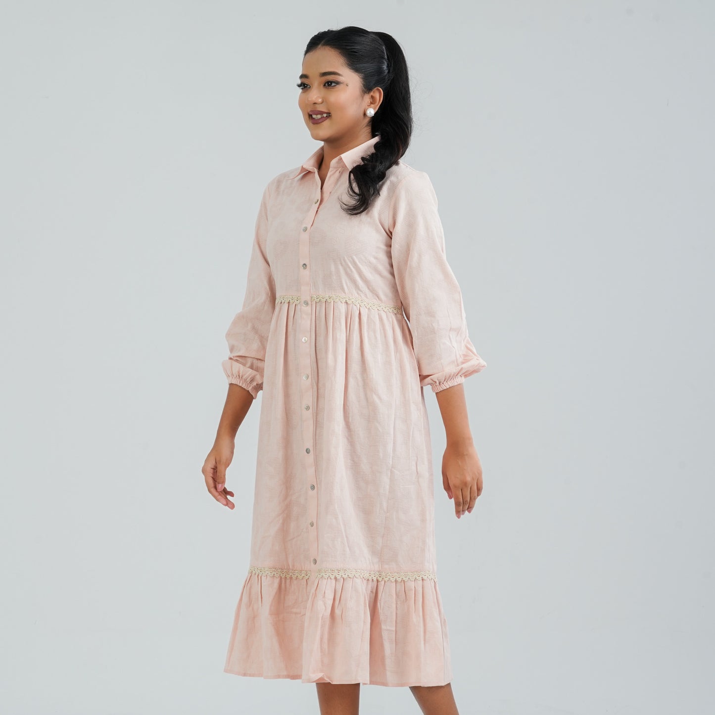 Women's Cotton Pink Dress