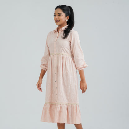 Women's Cotton Pink Dress
