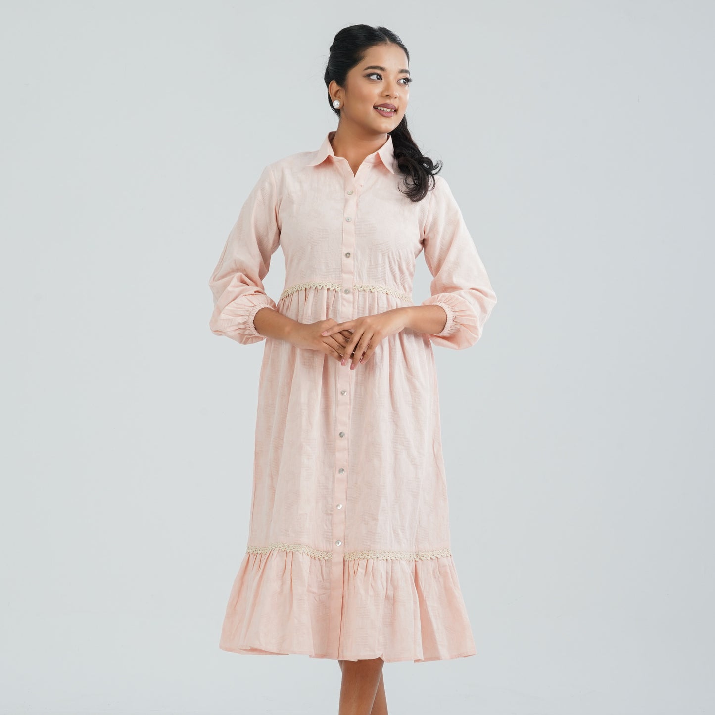 Women's Cotton Pink Dress