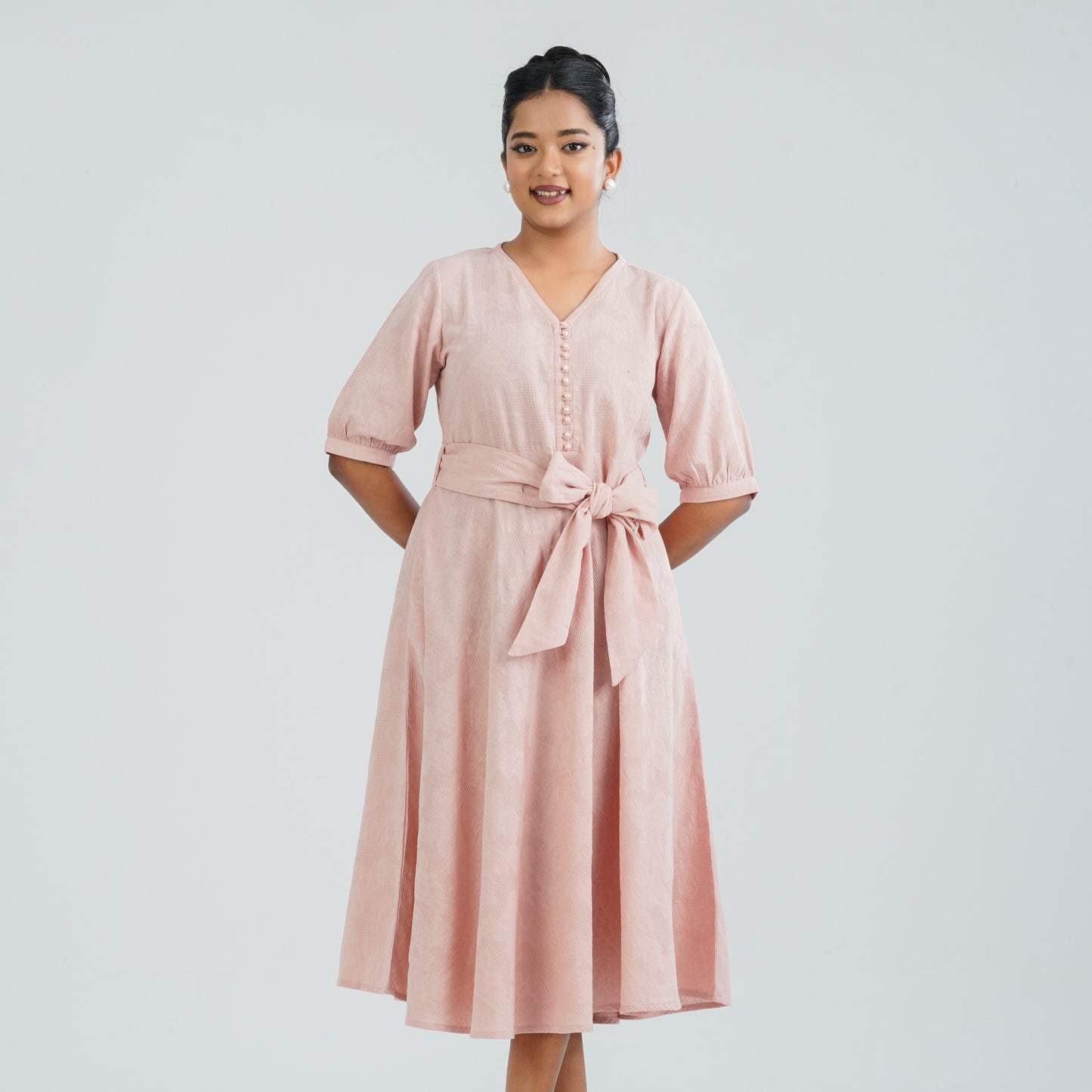 Womens Cotton Pink Dress