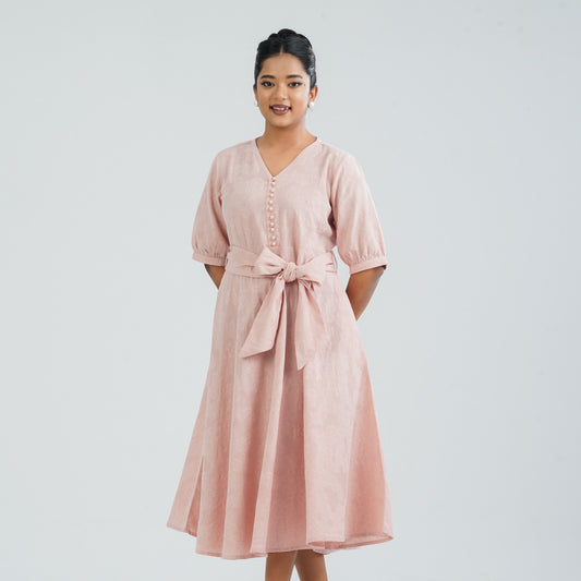 Womens Cotton Pink Dress