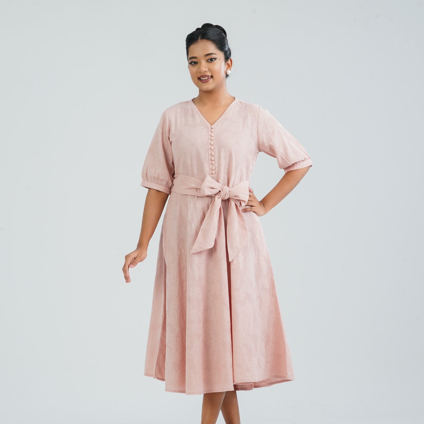 Womens Cotton Pink Dress