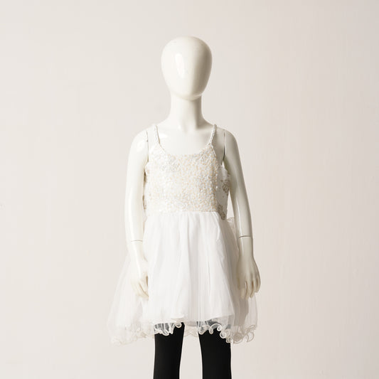 Girls Frock-White