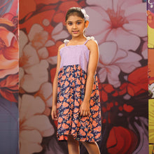 Load image into Gallery viewer, GIRLS FROCK-NAVY FLORAL
