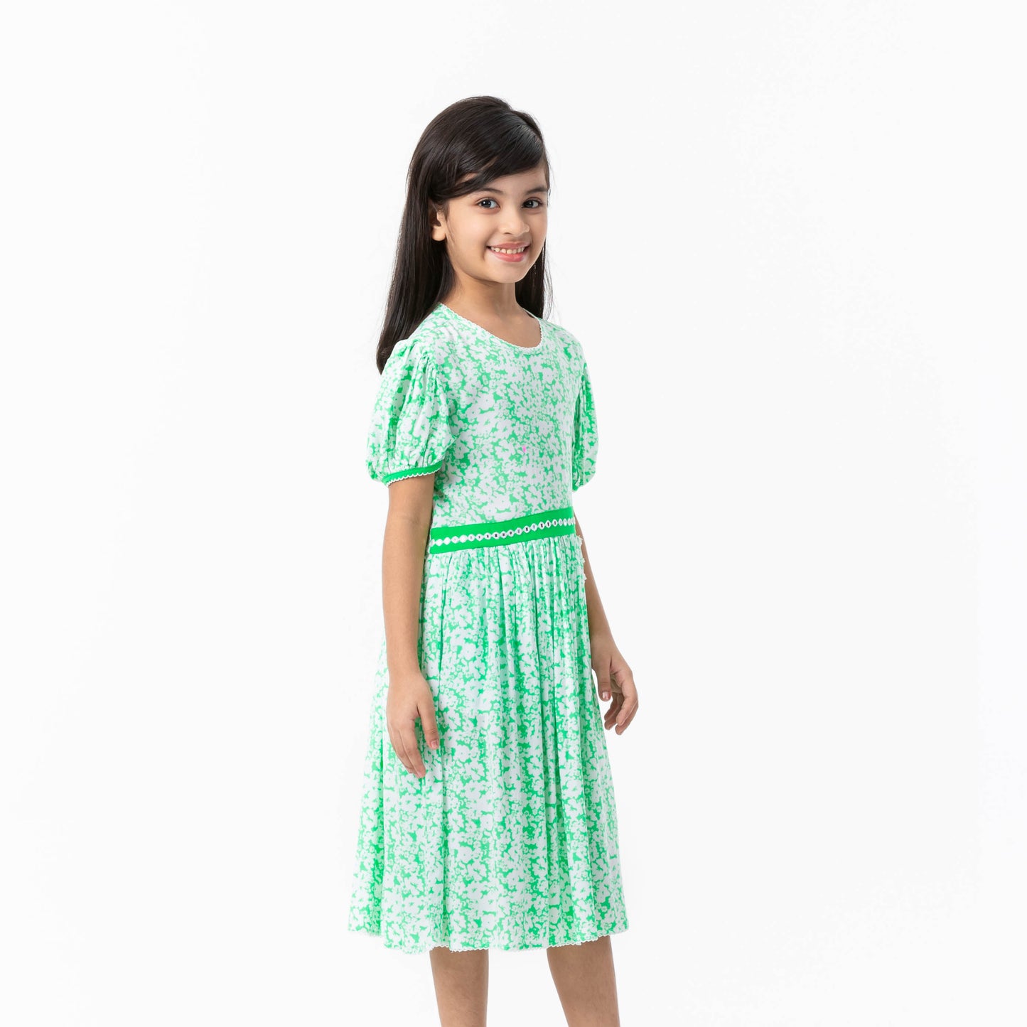 Girls Multicolor Floral Frock