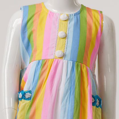 Girls Rainbow Frock