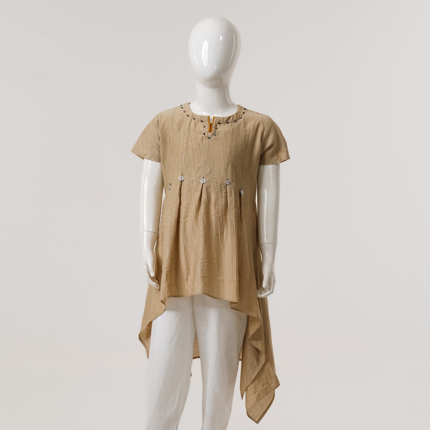 Girls Frock-BEIGE