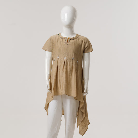 Girls Frock-BEIGE