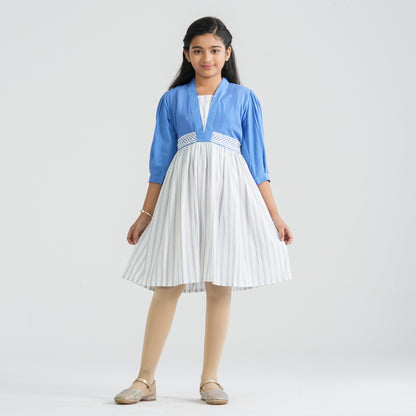 Girl’s Cotton Flared Midi Frock