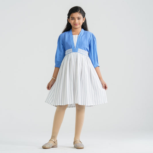 Girl’s Cotton Flared Midi Frock